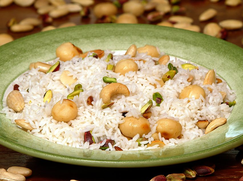 Basmati rice with nuts