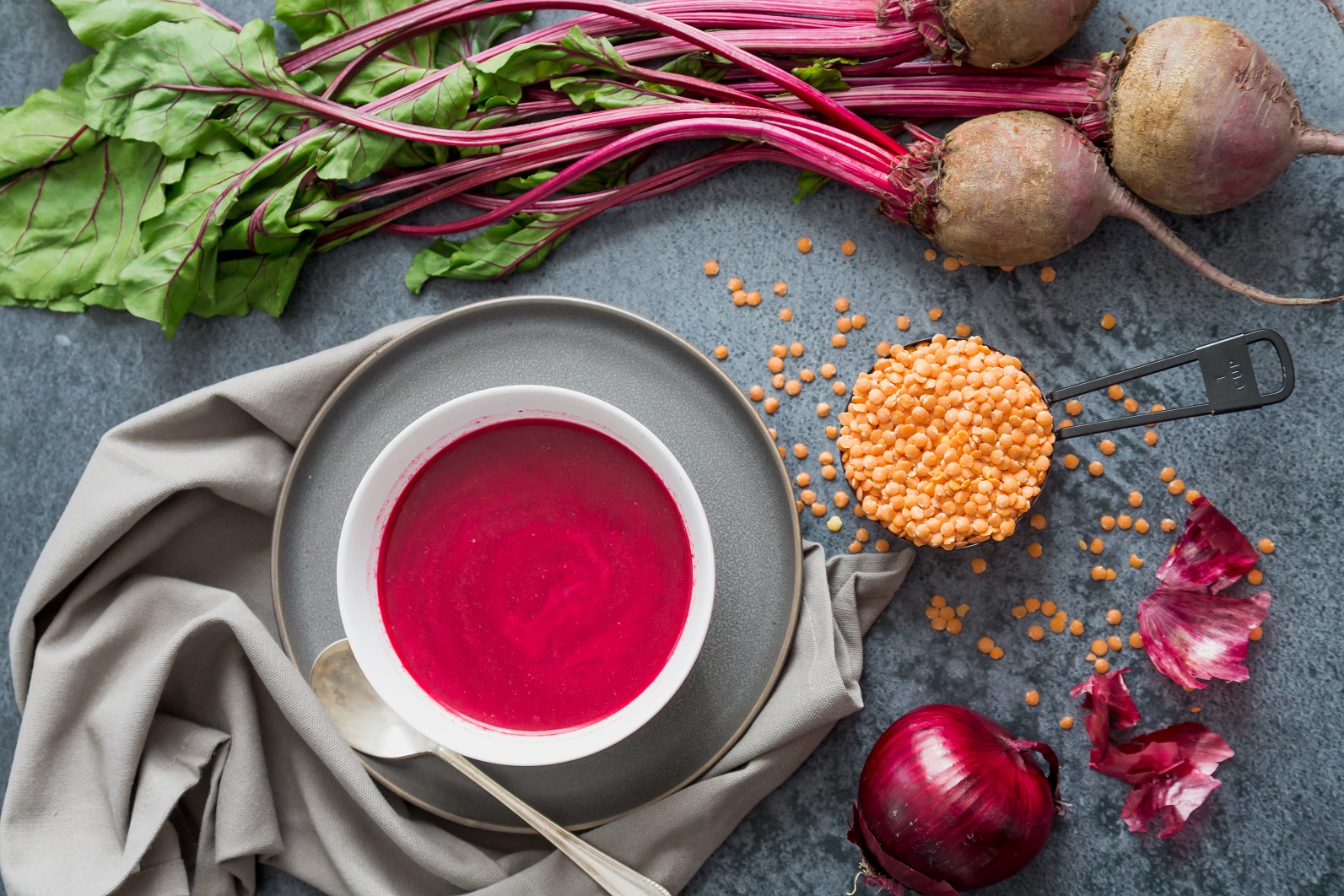 Red Lentil and Beetroot Soup
