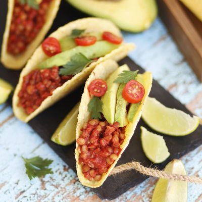 Tacos with Lentils and Chili